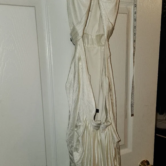 BCBGMaxAzria Cream Dress with Pleated Detail - Picture 5 of 5